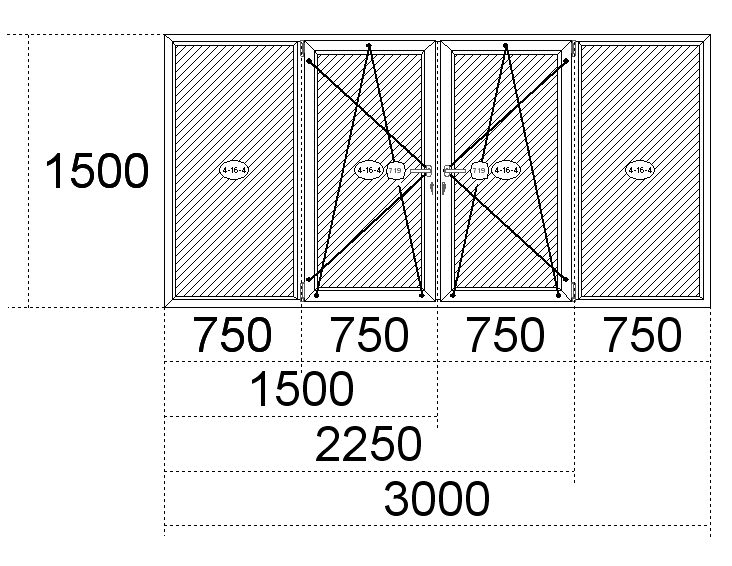Стандартные окна ПВХ: размеры - высота и ширина Бронницы